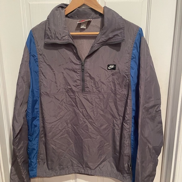 Nike Vintage 80s/90s Men's Gray and Blue Jacket - Picture 1 of 4